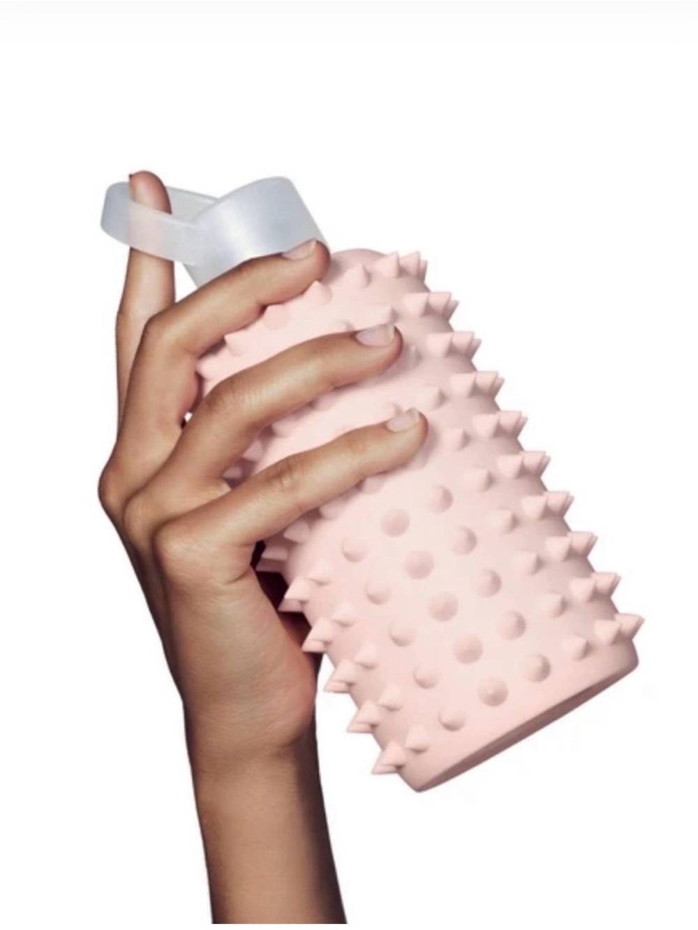 BKR Light Pink Studded Glass Water Bottle 500 ml 16oz